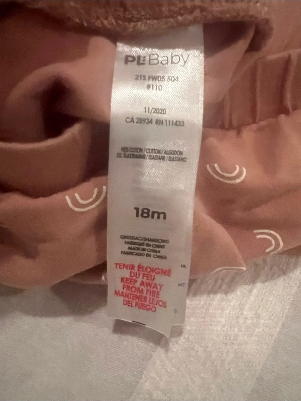 PL Baby matching set neutral 18 months EUC